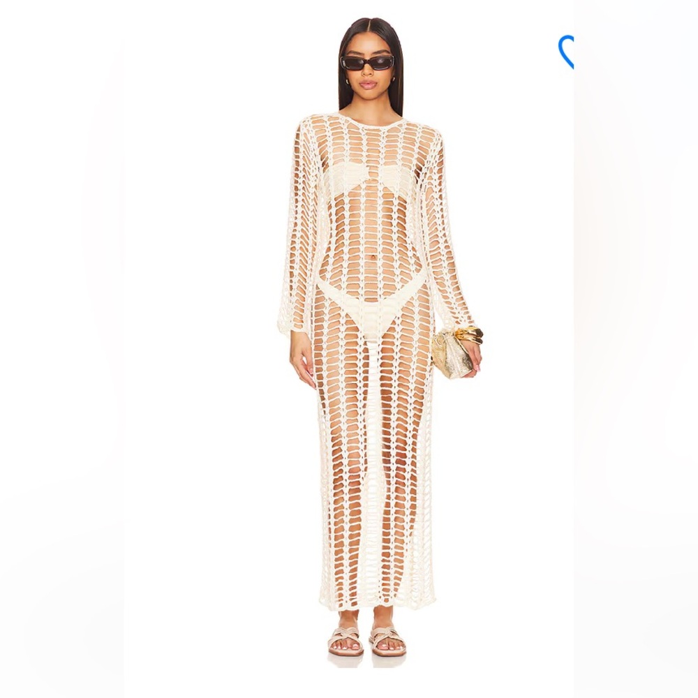 Superdown Cream Maxi Dress